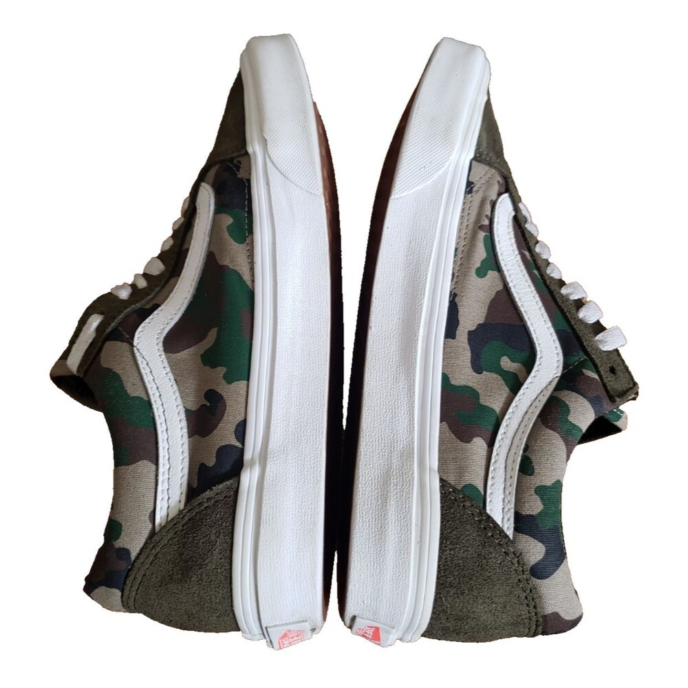 Vans Old Skool Camo Skate Shoes Men's Sz 7.5 Women's Sz 9 Sneakers Green 508731 - Picture 9 of 11